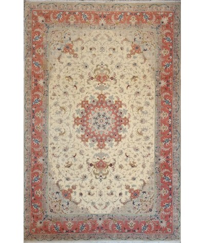 Tappeto Tabriz fine misto seta 310x201cm