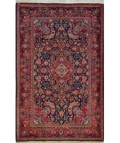 Tappeto Kashan blu 212x132 cm